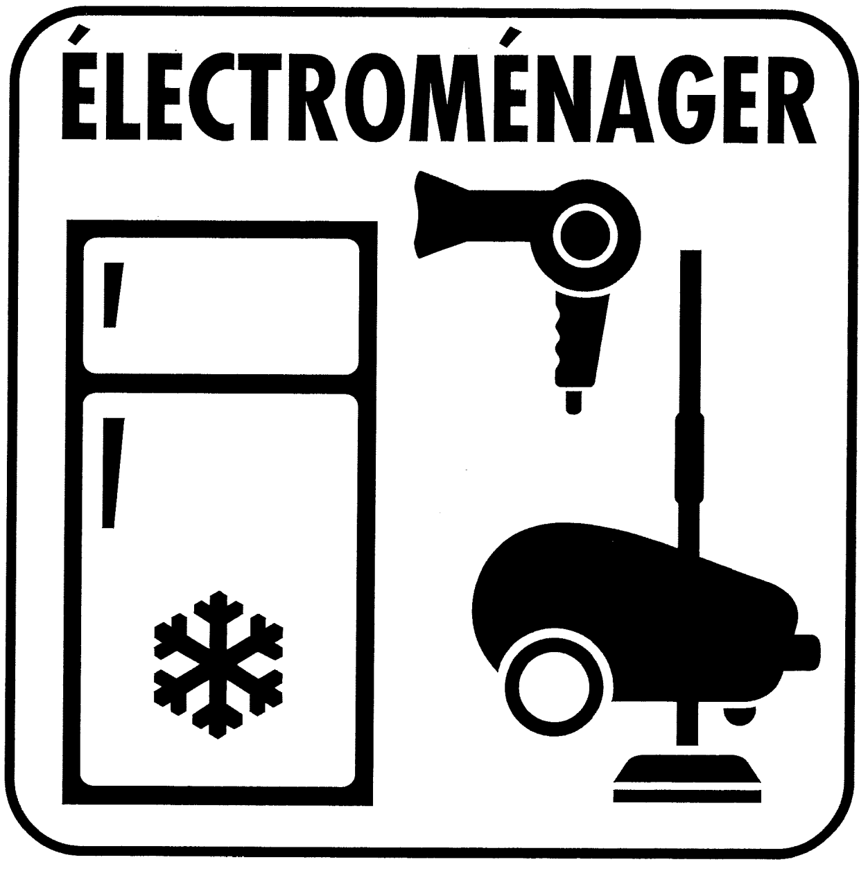 Pictogramme du déchet : Electroménager